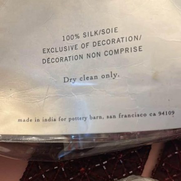 Brand New Pottery Barn Beaded Silk Curtain Tie Backs & Wall Hooks - Picture 5 of 6